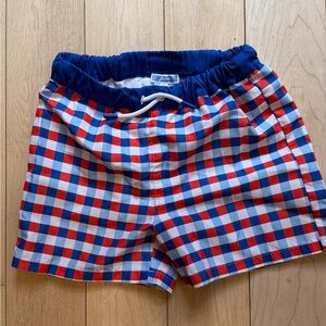Jacadi Paris Red and Blue Checkered Shorts